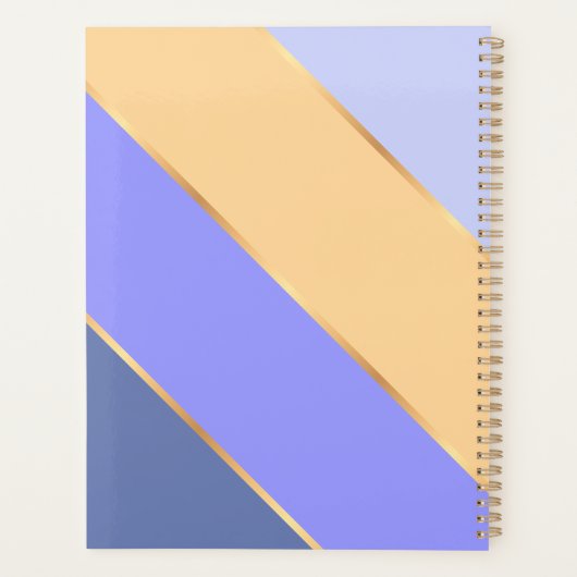 Custom Violet Blau Lila Gelb Gold Streifen Planer (Rückseite)