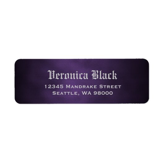 Custom Violet Gothic Ombre Address Labels (Vorne)