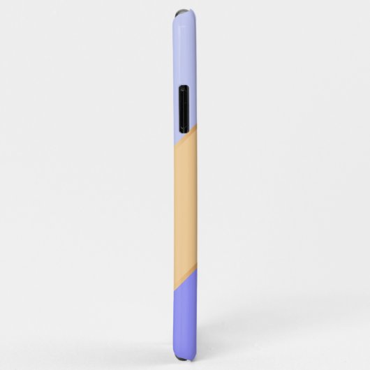 Custom Violet Lila Blue Pastellgelbe Streifen Case-Mate iPhone Hülle (Hinten/Rechts)