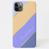Custom Violet Lila Blue Pastellgelbe Streifen Case-Mate iPhone Hülle (Rückseite)