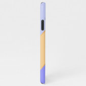 Custom Violet Lila Blue Pastellgelbe Streifen iPhone Hülle (Rechte Seite)