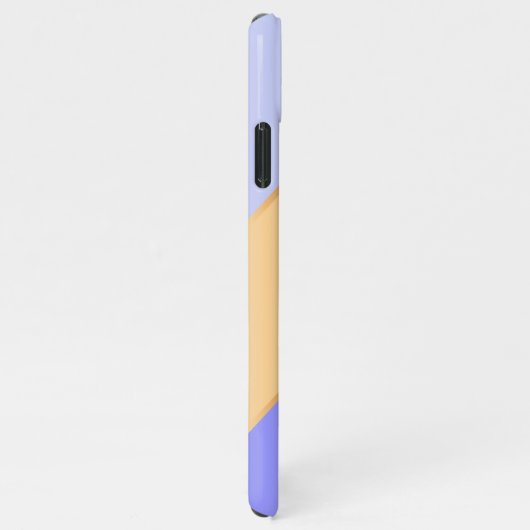 Custom Violet Lila Blue Pastellgelbe Streifen iPhone Hülle (Rechte Seite)