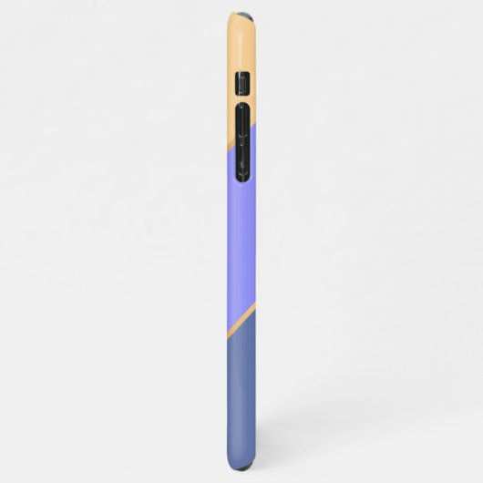 Custom Violet Lila Blue Pastellgelbe Streifen iPhone Hülle (Linke Seite)