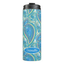 Custom Violet Lime Green Paisley Blume Art Motif