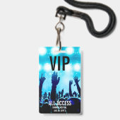 Custom VIP All-Access Concert Event Pass Ausweis (Vorderseite mit Schlüsselband)