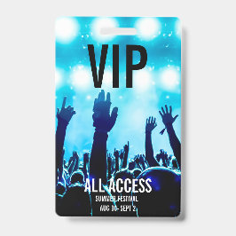 Custom VIP All-Access Concert Event Pass Ausweis