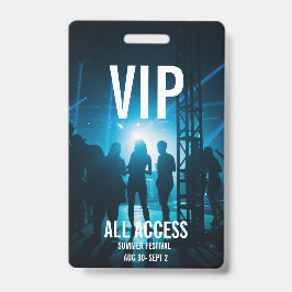 Custom VIP All-Access Concert Event Pass Female Ausweis