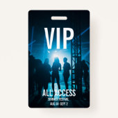 Custom VIP All-Access Concert Event Pass Female Ausweis (Vorderseite)
