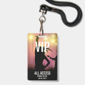 Custom VIP All-Access Concert Event Pass Female Ausweis (Vorderseite mit Schlüsselband)