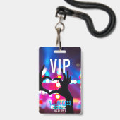 Custom VIP All-Access Concert Event Pass Herz Ausweis (Vorderseite mit Lanyard)
