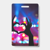 Custom VIP All-Access Concert Event Pass Herz Ausweis (Rückseite)