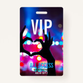 Custom VIP All-Access Concert Event Pass Herz Ausweis (Vorderseite)