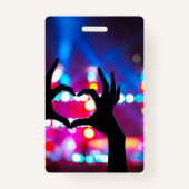 Custom VIP All-Access Concert Event Pass Herz Ausweis (Rückseite)