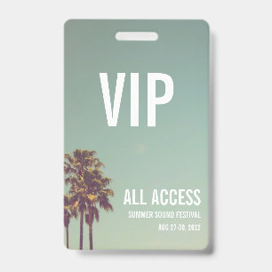 Custom VIP All Access Festival Pass Abzeichen Ausweis