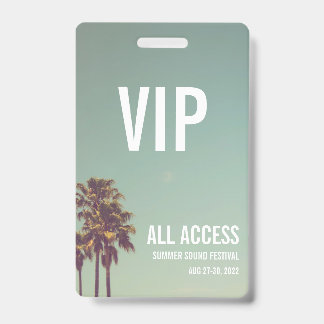 Custom VIP All Access Festival Pass Abzeichen Ausweis