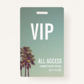 Custom VIP All Access Festival Pass Abzeichen Ausweis (Rückseite)