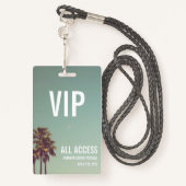 Custom VIP All Access Festival Pass Abzeichen Ausweis (Rückseite mit Schlüsselband)