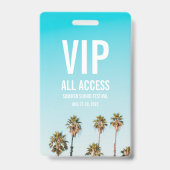 Custom VIP All Access Festival Pass Abzeichen Ausweis (Rückseite)