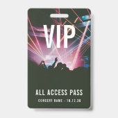 Custom VIP All Access Pass Konzert Event Ausweis (Vorderseite)