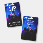 Custom VIP All Access Pass Konzert Event Ausweis (Vorder- & Rückseite)