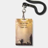 Custom VIP All Access Pass Konzert Event Ausweis (Rückseite mit Schlüsselband)