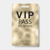 Custom VIP All Access QR Code Event Gold Foil Ausweis (Front)