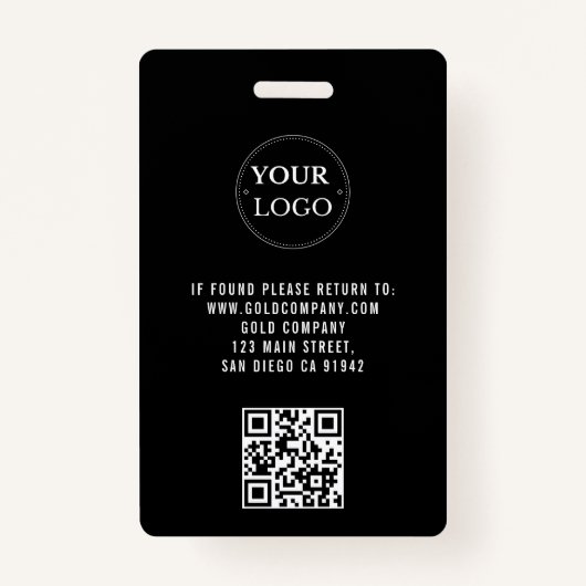 Custom VIP Company Logo QR Code Konzert Ausweis (Rückseite)