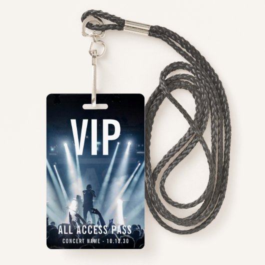 Custom VIP Company Logo QR Code Konzert Ausweis (Vorderseite mit Schlüsselband)