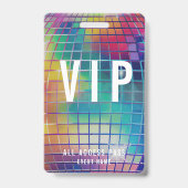 Custom VIP Concert All Access Pass QR Code Disco Ausweis (Vorderseite)