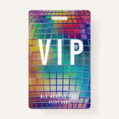 Custom VIP Concert All Access Pass QR Code Disco Ausweis (Vorderseite)