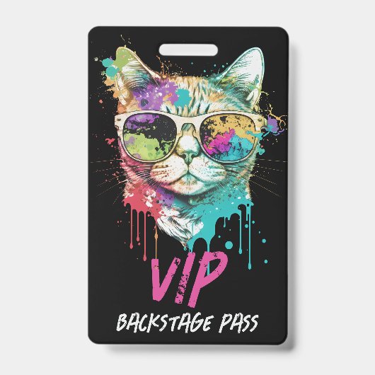 Custom VIP Concert Backstage Pass QR Code ID Ausweis (Vorderseite)
