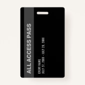 Custom VIP Gold All Access Concept Abzeichen Ausweis (Rückseite)