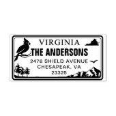 Custom Virginia State License Plate Address  Permastempel (Design)