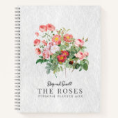 Custom Vision Board Moderne Script Floral Rose Notizblock (Vorderseite)