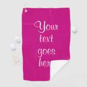 Custom Viva Magenta Template Typografie Script Golfhandtuch (Insitu)