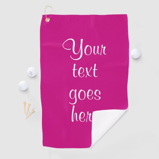 Custom Viva Magenta Template Typografie Script Golfhandtuch (Insitu)