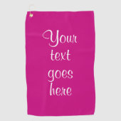 Custom Viva Magenta Template Typografie Script Golfhandtuch (Vorderseite)