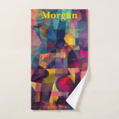 Custom Vivid Abstrakt Geometric Art Badhandtuch Set (Handtuch)