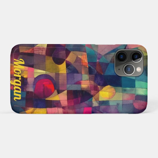 Custom Vivid Abstrakt Geometric Art Case-Mate iPhone Hülle (Rückseite (Horizontal))