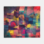 Custom Vivid Abstrakt Geometric Art Fleecedecke (Vorderseite (Horizontal))