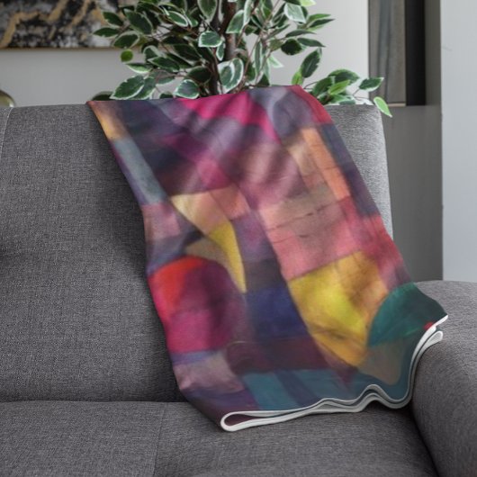 Custom Vivid Abstrakt Geometric Art Fleecedecke