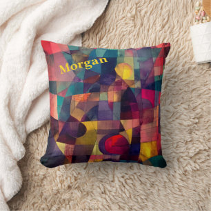 Custom Vivid Abstrakt Geometric Art Kissen