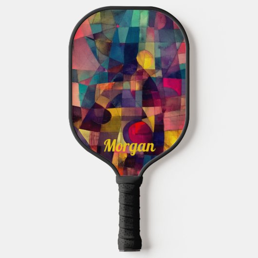 Custom Vivid Abstrakt Geometric Art Pickleball Schläger (Vorderseite)