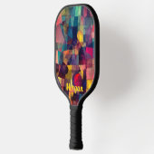 Custom Vivid Abstrakt Geometric Art Pickleball Schläger (Links)