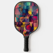 Custom Vivid Abstrakt Geometric Art Pickleball Schläger (Rückseite)