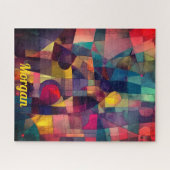 Custom Vivid Abstrakt Geometric Art Puzzle (Horizontal)