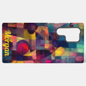 Custom Vivid Abstrakt Geometric Art Samsung Galaxy Hülle (Rückseite (Horizontal))