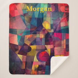 Custom Vivid Abstrakt Geometric Art Sherpadecke