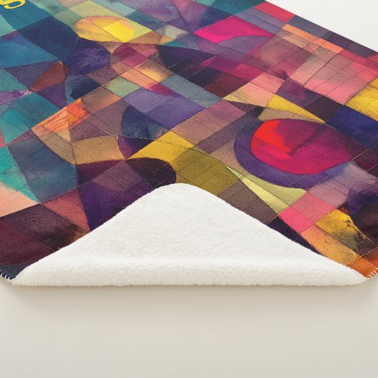 Custom Vivid Abstrakt Geometric Art Sherpadecke (3/4)