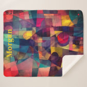 Custom Vivid Abstrakt Geometric Art Sherpadecke (Vorderseite (Horizontal))